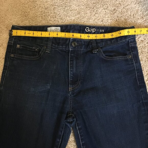 GAP 1969 Dark Navy Blue Long Leg Perfect Boot Jeans - Picture 11 of 15